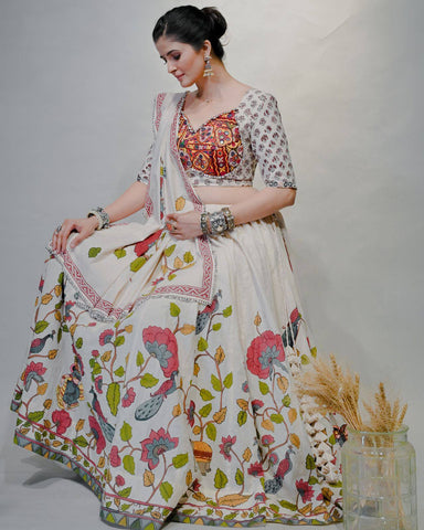 Navratri Special Pure Cotton with 6 Meter Huge Flair Lehenga Choli Set