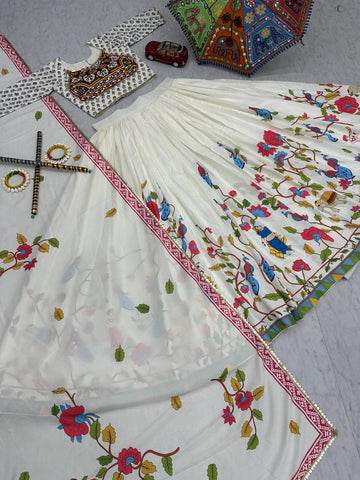 Navratri Special Pure Cotton with 6 Meter Huge Flair Lehenga Choli Set