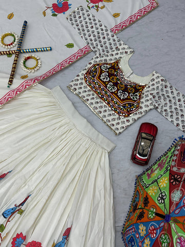 Navratri Special Pure Cotton with 6 Meter Huge Flair Lehenga Choli Set