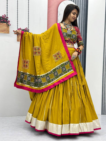 Navratri Special Pure Cotton with 6 Meter Big Flair Lehenga Choli Set