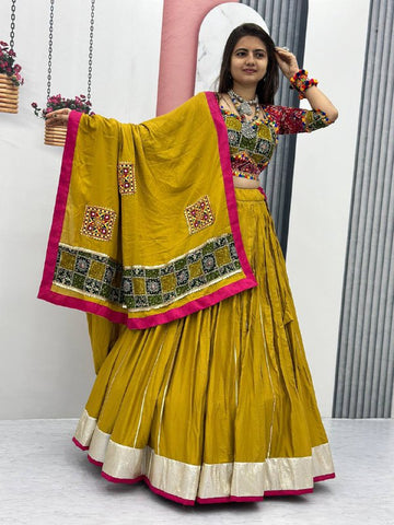 Navratri Special Pure Cotton with 6 Meter Big Flair Lehenga Choli Set