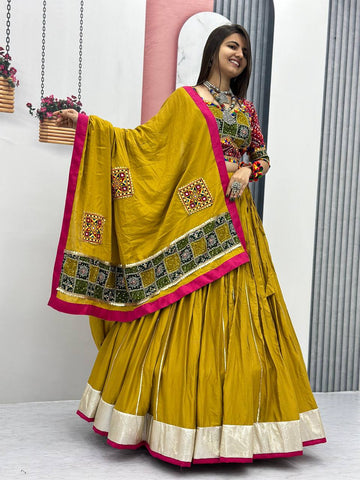 Navratri Special Pure Cotton with 6 Meter Big Flair Lehenga Choli Set