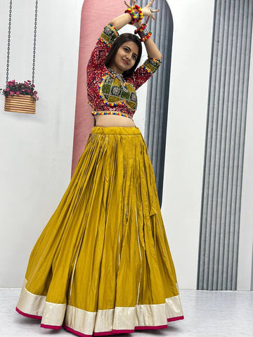 Navratri Special Pure Cotton with 6 Meter Big Flair Lehenga Choli Set