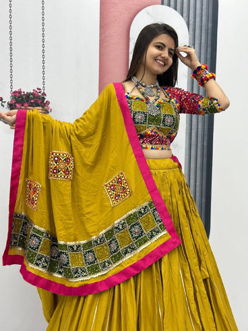 Navratri Special Pure Cotton with 6 Meter Big Flair Lehenga Choli Set