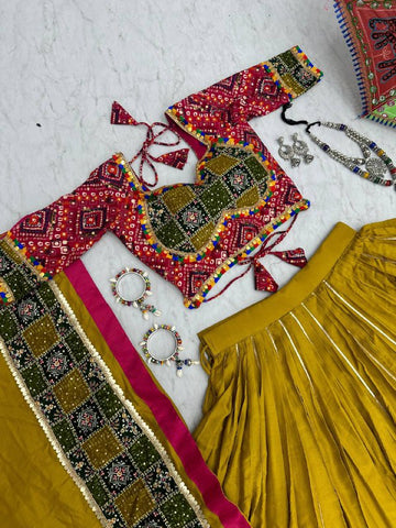 Navratri Special Pure Cotton with 6 Meter Big Flair Lehenga Choli Set