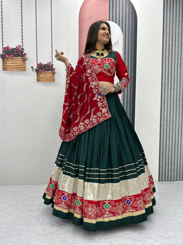 Festive Special Pure Cotton with 6 Meter Huge Flair Ready to Wear Lehenga Choli Set