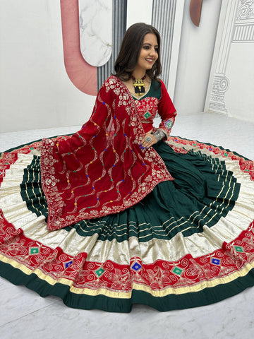 Festive Special Pure Cotton with 6 Meter Huge Flair Ready to Wear Lehenga Choli Set