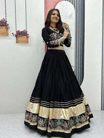 Festive Special Pure Cotton with 6 Meter Huge Flair Ready to Wear Lehenga Choli Set