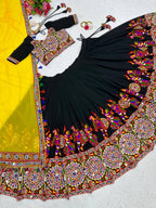 Premium Faux Georgette Silk with Original Mirror & Thread work Lehenga Choli Set