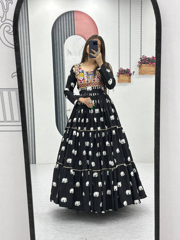Navratri Special Pure Cotton with 9 Meter Huge Flair Gown