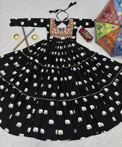 Navratri Special Pure Cotton with 9 Meter Huge Flair Gown