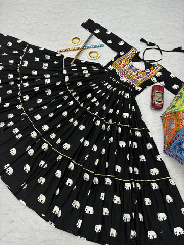 Navratri Special Pure Cotton with 9 Meter Huge Flair Gown