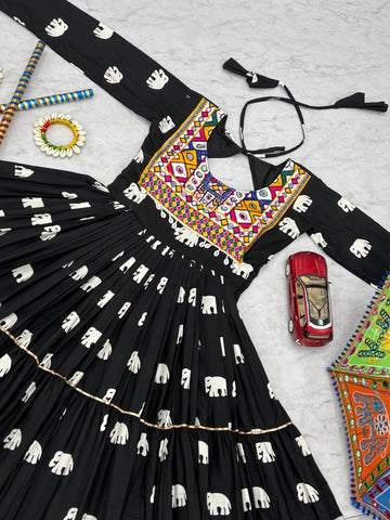 Navratri Special Pure Cotton with 9 Meter Huge Flair Gown