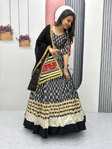 Festive Special Pure Rayon Cotton with 6 Meter Huge Flair Lehenga Choli Set