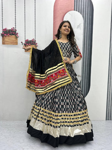 Festive Special Pure Rayon Cotton with 6 Meter Huge Flair Lehenga Choli Set