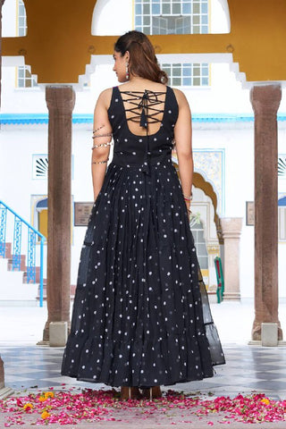 Special Georgette Bandhani Print Gown with 9 Meter Huge Flair For Navratri