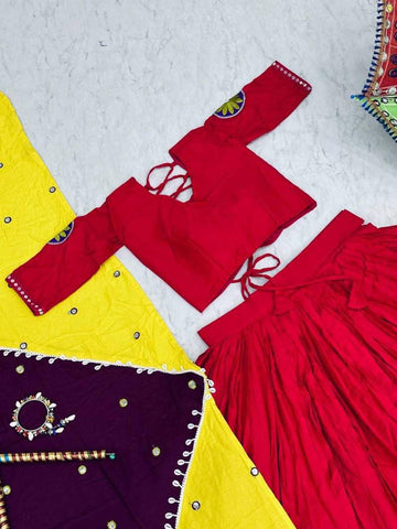Festive Special Pure Rayon Cotton with 6 Meter Huge Flair Lehenga Choli Set