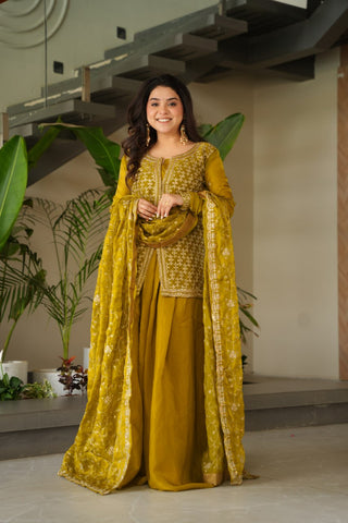 Premium Fendy Silk with Rich Beads Embroidered work Women Suit Set