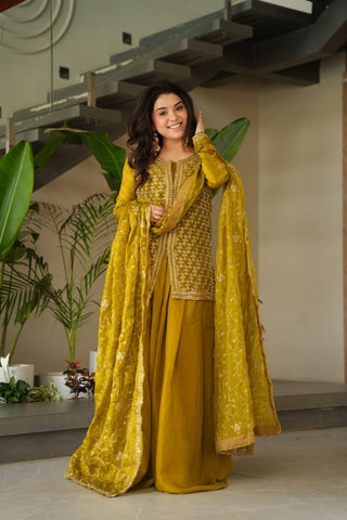 Premium Fendy Silk with Rich Beads Embroidered work Women Suit Set