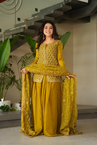 Premium Fendy Silk with Rich Beads Embroidered work Women Suit Set