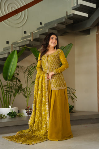 Premium Fendy Silk with Rich Beads Embroidered work Women Suit Set