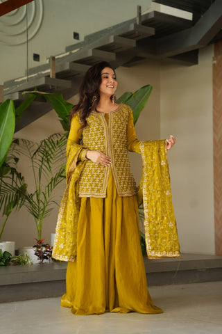 Premium Fendy Silk with Rich Beads Embroidered work Women Suit Set
