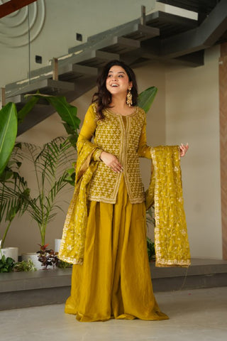 Premium Fendy Silk with Rich Beads Embroidered work Women Suit Set