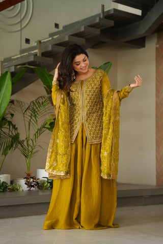 Premium Fendy Silk with Rich Beads Embroidered work Women Suit Set