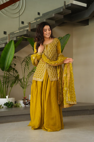Premium Fendy Silk with Rich Beads Embroidered work Women Suit Set