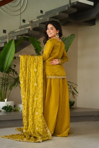 Premium Fendy Silk with Rich Beads Embroidered work Women Suit Set