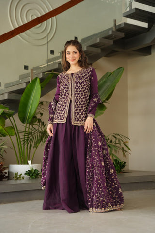 Premium Fendy Silk with Rich Beads Embroidered work Women Suit Set
