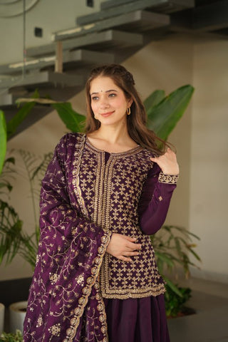 Premium Fendy Silk with Rich Beads Embroidered work Women Suit Set
