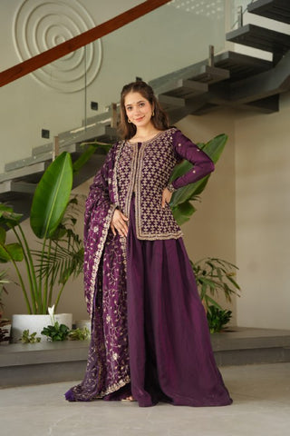 Premium Fendy Silk with Rich Beads Embroidered work Women Suit Set