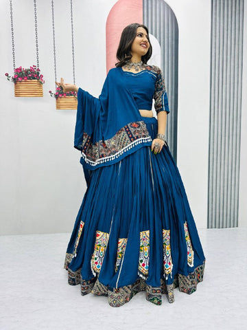 Navratri Special Pure Cotton with 6 Meter Huge Flair Ready to Wear Lehenga Choli Set