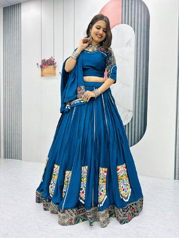 Navratri Special Pure Cotton with 6 Meter Huge Flair Ready to Wear Lehenga Choli Set