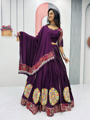 Navratri Special Pure Cotton with 6 Meter Huge Flair Ready to Wear Lehenga Choli Set