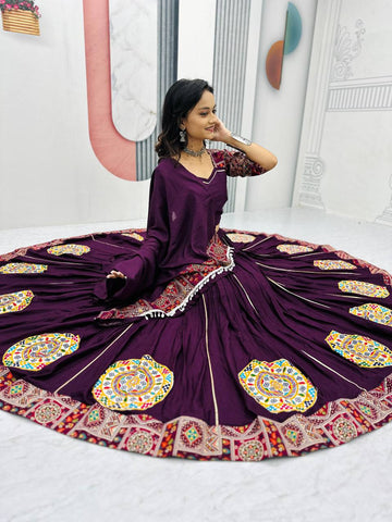 Navratri Special Pure Cotton with 6 Meter Huge Flair Ready to Wear Lehenga Choli Set