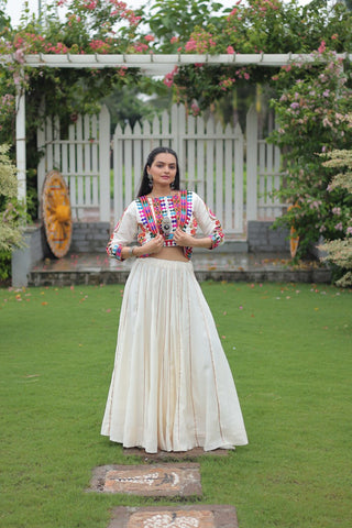 Festive Special Roman With Attractive Gota-Patti Lace Work with 6 Meter Big Flair Lehenga Choli Set