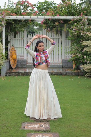 Festive Special Roman With Attractive Gota-Patti Lace Work with 6 Meter Big Flair Lehenga Choli Set