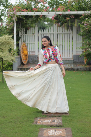 Festive Special Roman With Attractive Gota-Patti Lace Work with 6 Meter Big Flair Lehenga Choli Set