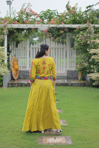 Festive Special Roman With Attractive Gota-Patti Lace Work with 6 Meter Big Flair Lehenga Choli Set