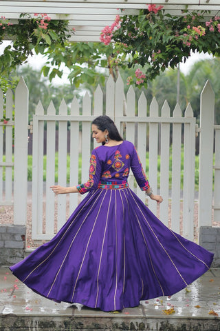 Festive Special Roman With Attractive Gota-Patti Lace Work with 6 Meter Big Flair Lehenga Choli Set