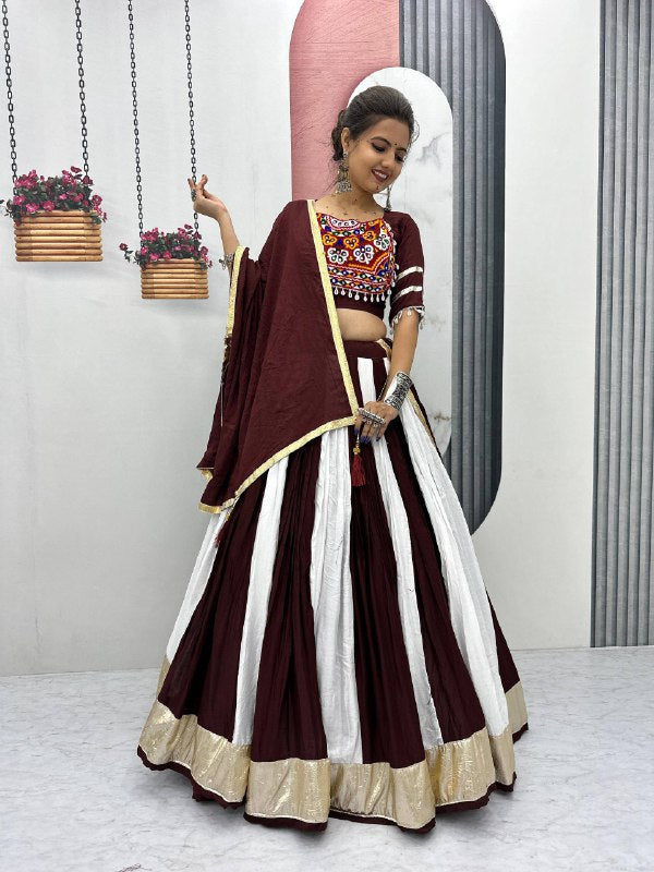 Navratri Special Pure Cotton with 6 Meter Huge Flair Ready to Wear Lehenga Choli Set