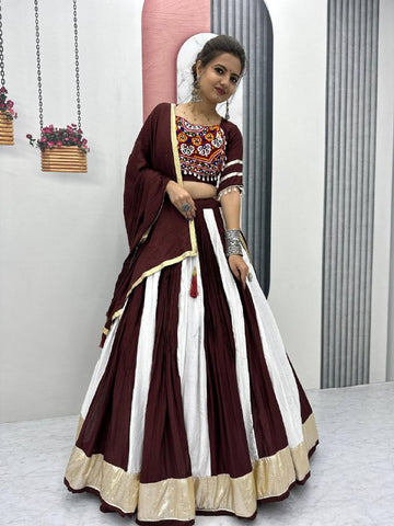 Navratri Special Pure Cotton with 6 Meter Huge Flair Ready to Wear Lehenga Choli Set