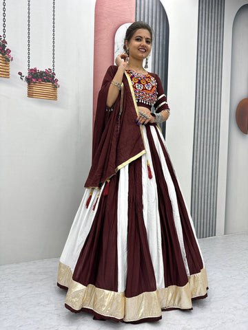 Navratri Special Pure Cotton with 6 Meter Huge Flair Ready to Wear Lehenga Choli Set