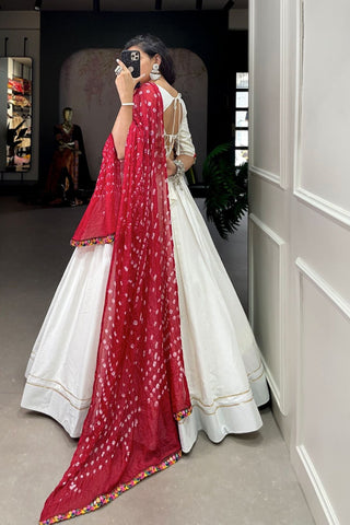 New Plain With Gotta Patti Work Navratri Lehenga Choli