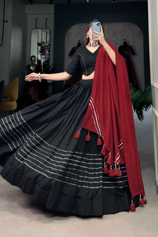 Viscose Chanderi Gota Patti Work Navratri Lehenga Choli