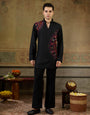 Navratri Black Rayon Embroidery Kurta Set | Tulip Designer