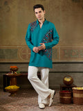 Rama Rayon Embroidery Mirror Kurta Set | Tulip Designer