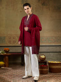Maroon Rayon Mirror Work Kurta Dupatta Set | Tulip Designer